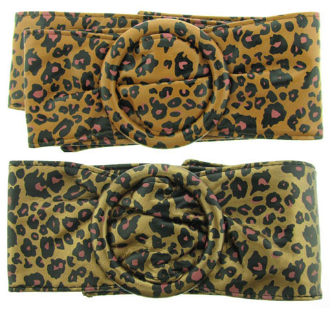 3 1/4" Soft Vinyl Leopard Print Belt 6BLT60328