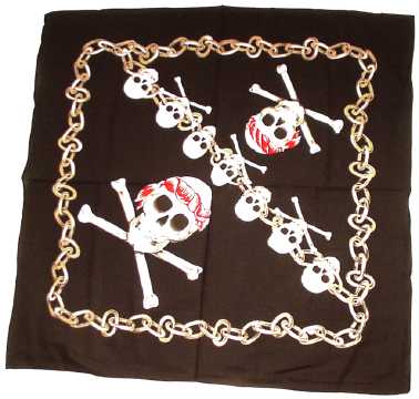 Pirate Skull & Crossbones Black Bandana 6HTS666