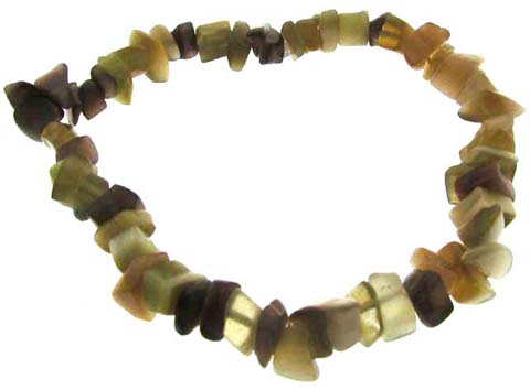 Brown Cat's Eye Chip Bead Elastic Bracelet 720B43080