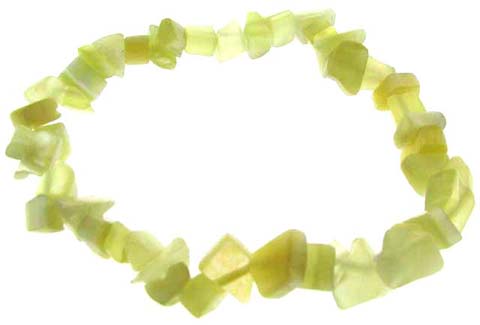 Yellow Cat's Eye Chip Bead Elastic Bracelet 720B43423