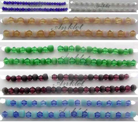 Assorted Color Elastic Beaded Anklet AN981