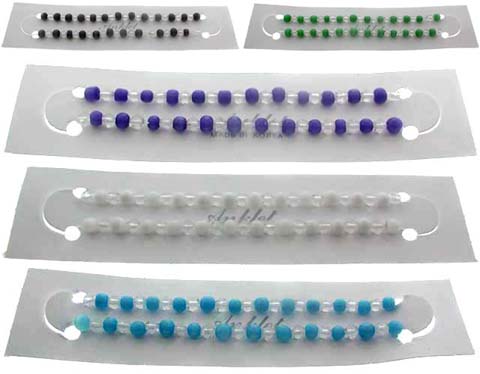 Assorted Color Elastic Beaded Anklet AN981C