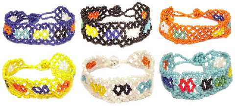 Assorted Color Beaded Bracelet B1022