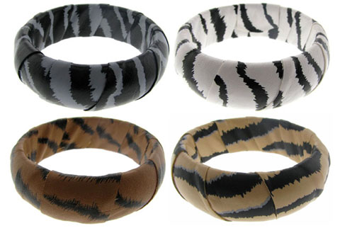 Animal Print Fabric Bangle Bracelet B135