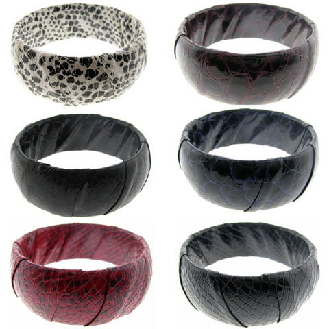 Animal Print Fabric Bangle Bracelet B138