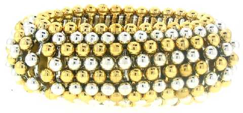 Goldtone & Silvertone Acrylic Beaded Bracelet B187B