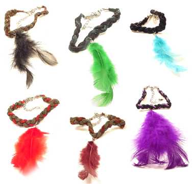 Teen Feather Bracelets - Leather (Style # B2572)