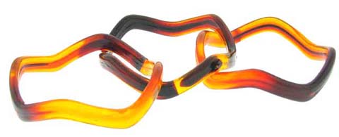 Rippled Acrylic Tortoiseshell Look Bangle Bracelet B479