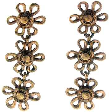 Linked Daisy Dangle Earrings E5261