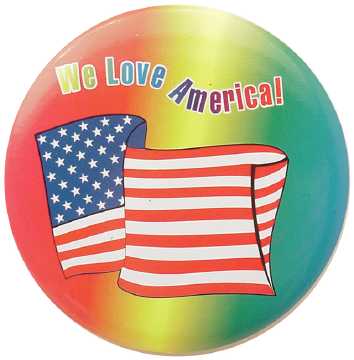 Patriotic "We Love America" Pin FP18