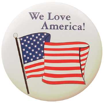 Patriotic "We Love America" Pin FP22