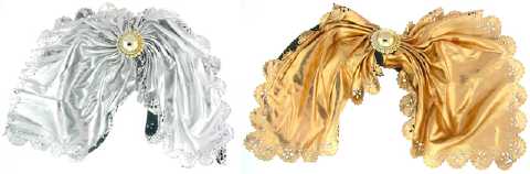 Gold & Silver Fabric Barrettes H100B