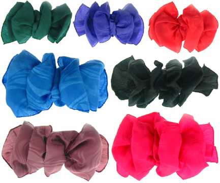 Assorted Color Fabric Bow Barrettes H13A