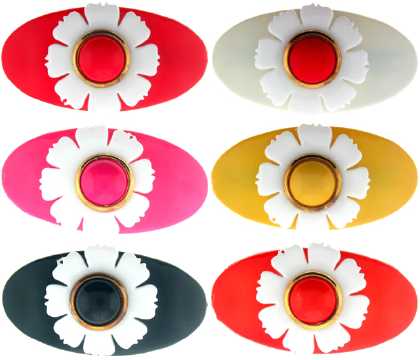 Assorted Color Acrylic Flower Barrette H18323