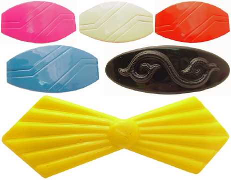 Bright Acrylic Barrettes H1D