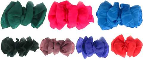 Assorted Color Fabric Bow Barrettes H202