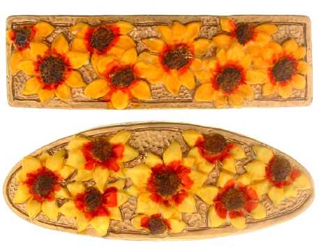 Sunflower Print Coppertone Barrette H30653