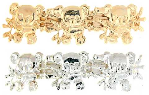 Silver And Goldtone Koala Barrette H31270B