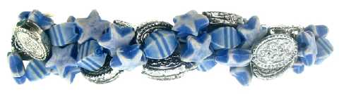 Blue Acrylic Beaded Barrette H34718