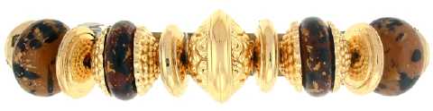 Goldtone Acrylic Beaded Barrette H35837