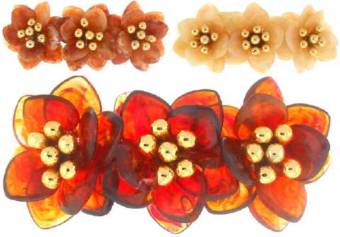 Flower Design Barrettes H3718