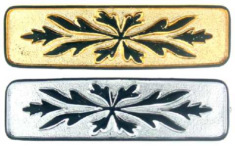 Silver and Goldtone Abstract Pattern Barrette H48838