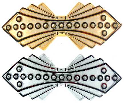 Silver and Goldtone Assorted Bow Pattern Barrette H49000B