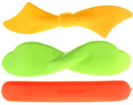 Assorted Pattern Fluorescent Acrylic Barrette H55075