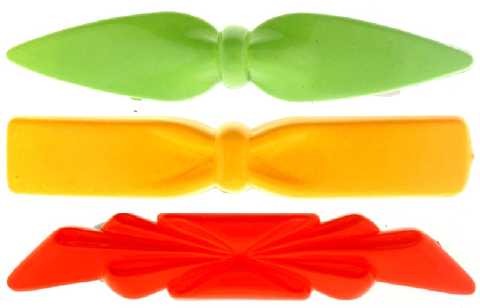 Assorted Pattern Fluorescent Acrylic Barrette H55081