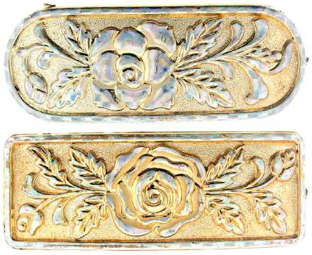 Assorted Goldtone Floral Pattern Barrette H55571A