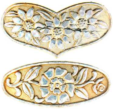 Assorted Goldtone Floral Pattern Barrette H55577