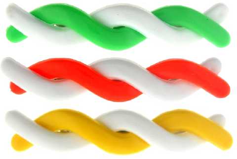 Assorted Color Acrylic Twist Barrettes H55672