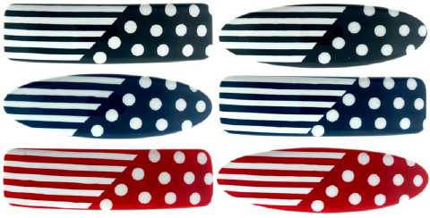 Assorted Color Stripes & Polka Dots Barrette H68313