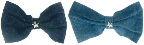 Denim Bow Barrette H8712