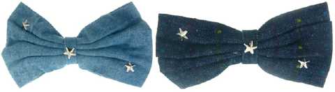 Denim Bow Barrette H8713