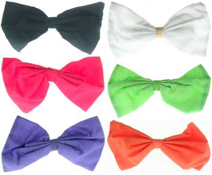 Assorted Color Fabric Bow Barrette H92063
