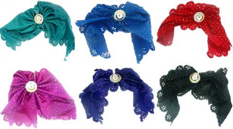 Assorted Color Fabric Bow Barrette H92217