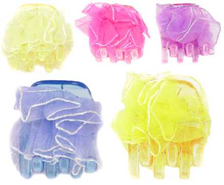 Assorted Color Fabric Puff Hair Claw HBC2879