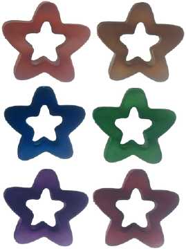 Assorted Color Star Acrylic Hair Claw HBC3310