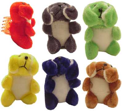 Assorted Color Plush Beany Dog Hair Claw HBC786