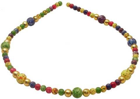 Multicolor Beads on Wire Headband HBK11244