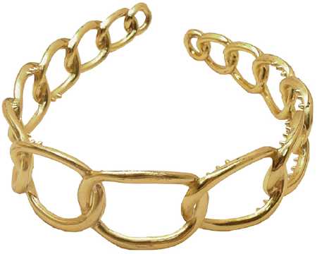 Goldtone Acrylic Chain Pattern Headband HBK16