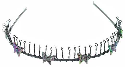 Glittery Butterfly Wire Headband HBK2604