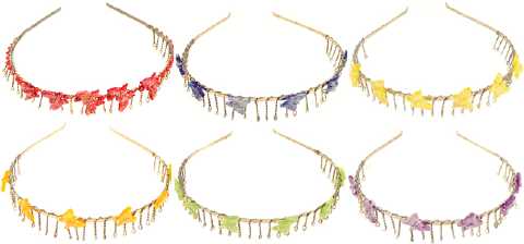 Colorful Butterfly Wire Headband HBK2604C