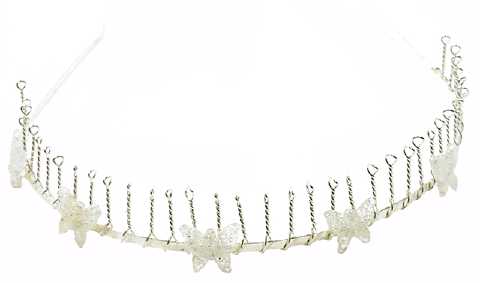 Clear Glitter Butterfly Wire Headband HBK2604E