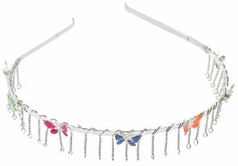 Multicolor Enamel Butterflies Wire Headband HBK2625D