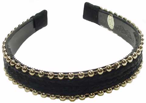 Braided Black Synthetic Hair Headband HBK295C