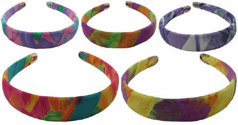 Assorted Pattern Fabric Covered Headband HBK3