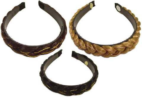 Assorted Braided Synthetic Hair Headband HBK303