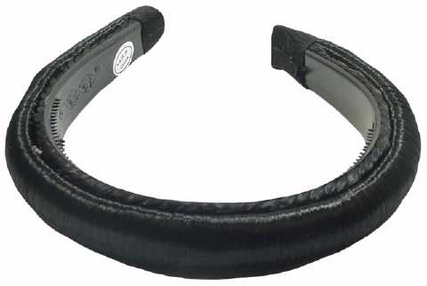 Black Synthetic Hair Headband HBK306